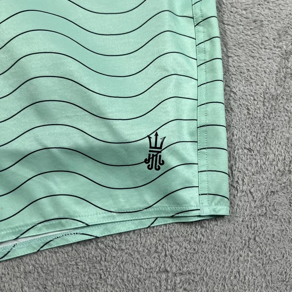 Driftline Original Drifties Board Shorts Mens 38 Green Lined Performance Swim